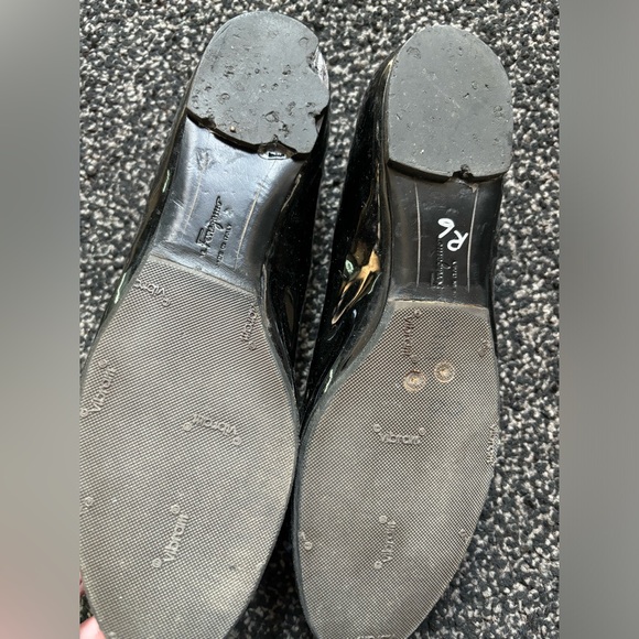 SALVATORE FERRAGAMO Laser Cut Varina Flats black Ballet Slip On Women's Size 6 - Picture 3 of 3